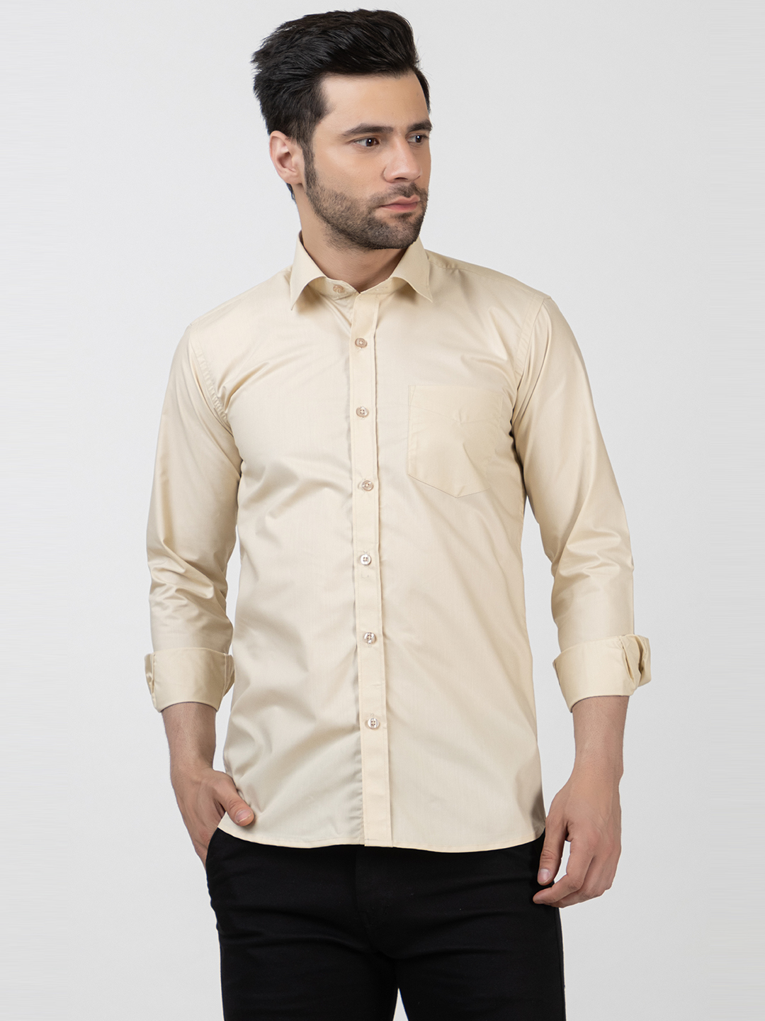 Buy Cream Shirt for Men Online In India - ExperianceClothing